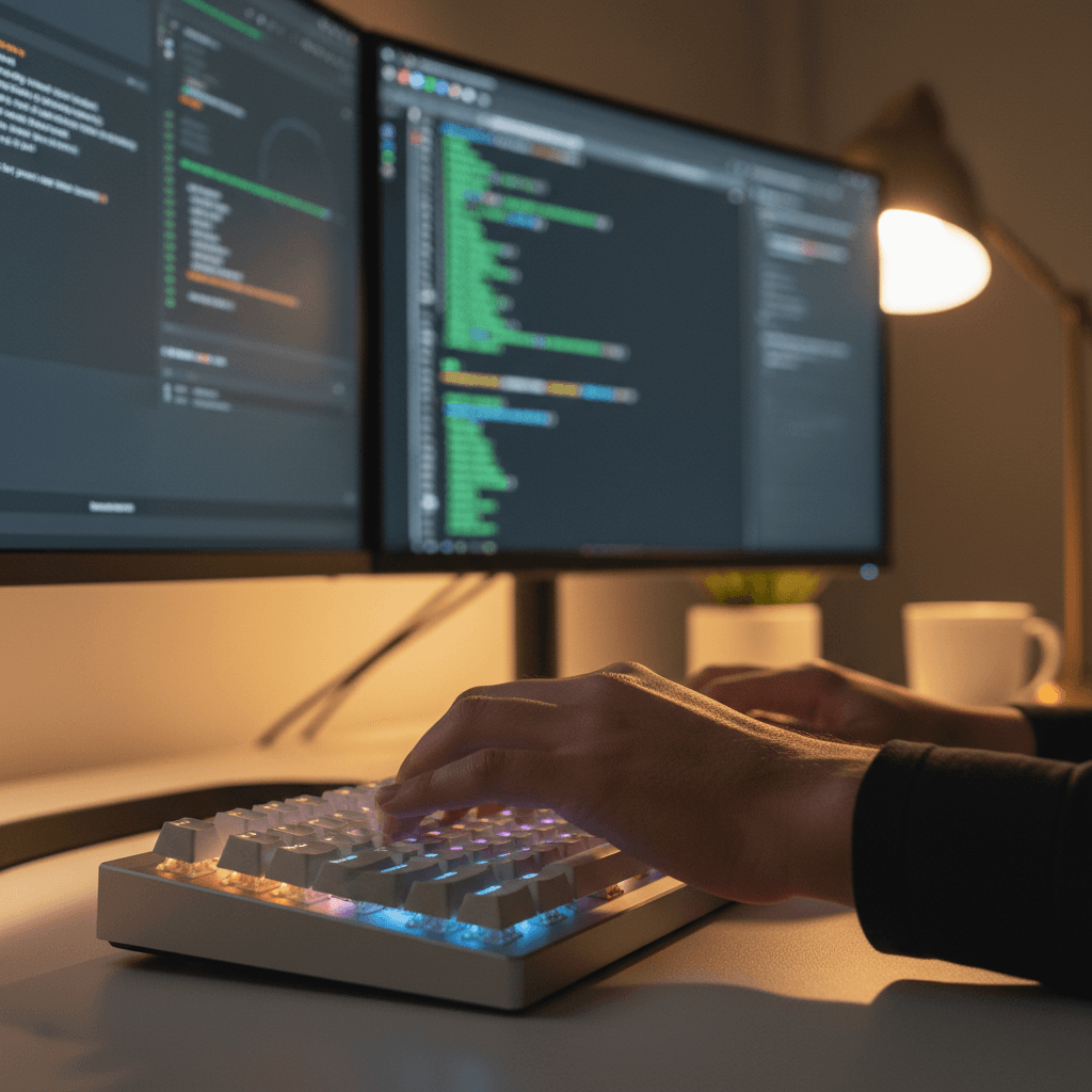 Developer writing code at Turtes Ultra